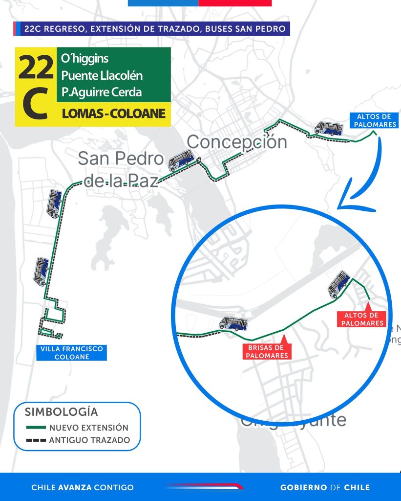Fotos: muestran los nuevos recorridos de micros en el Gran Concepción ...